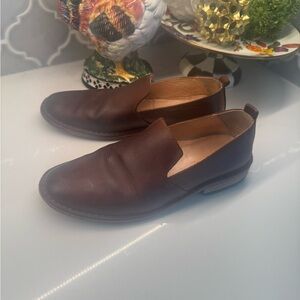 Astorflex Italian Leather Loafers Brown Slip-On Shoes Size 10